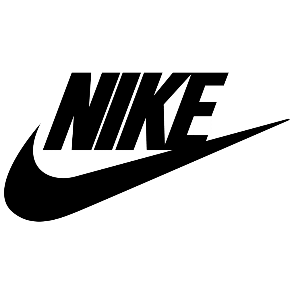 Nike logo in black text